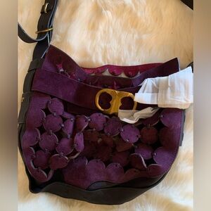 Tory Burch Purple and Gold Crossbody Bag